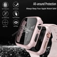 thumbnail image 4 of Hard Case for Apple Watch Series 6/5 40mm with Screen Protector, (2 Pack) Full Body Protective Bumper Case Cover for iWatch SE/Series 4 , Rose Gold/Silver, 4 of 5