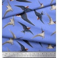 thumbnail image 3 of Soimoi Tissu Popeline de Coton Bleu Imprimé Pic Volant par Yard 42 Pouces de Large, 3 of 3