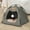 Green, variant on Four-Season Pet Tent House, Semi-Enclosed, for Small Dogs Cats, Washable Waterproof, Gray/Green/Khaki, Outdoor Indoor Bed, Teddy Suitable