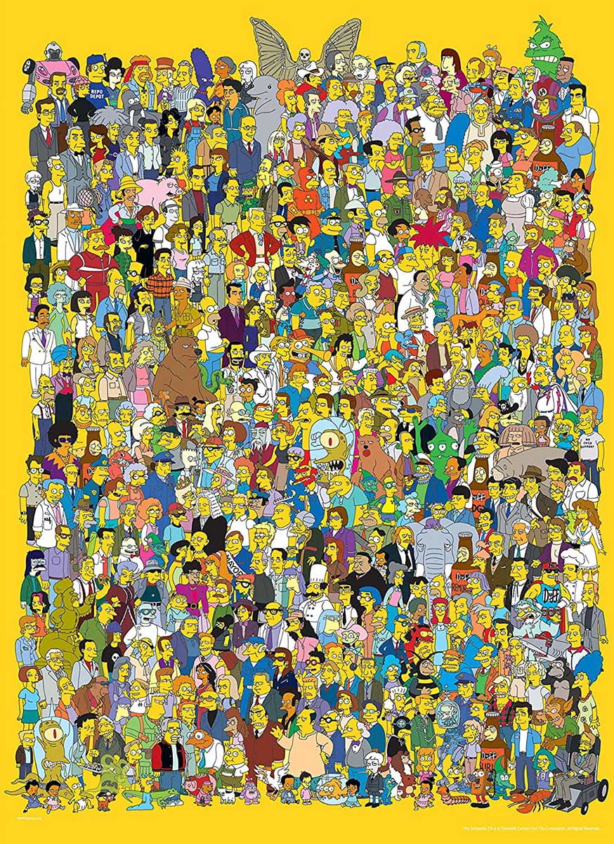 The Simpsons Cast 1000 pc Jigsaw Puzzle Usaopoly Collector's Puzzle 