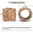 thumbnail image 2 of GoXteam Set of 12 Natural Water Hyacinth Napkin Rings Farmhouse Napkin Holder Table Napkin Rings for Dinning Table Parties Everyday, 2 of 7