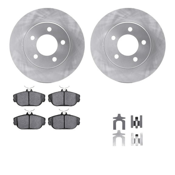 Dynamic Friction Company Front Brake Rotors with 5000 Advanced Brake Pads includes Hardware 6512-54310