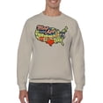 thumbnail image 2 of Route 66 Map Graphic Men's Sand Sweatshirt, 2 of 3
