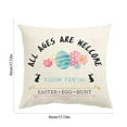 thumbnail image 3 of Moocorvic Easter Pillow Cover Spring Decor Easter Bunny Egg Florals Decorative Throw Pillow Cover Patio Sofa Cushion Pillowcase 18x18, 3 of 7