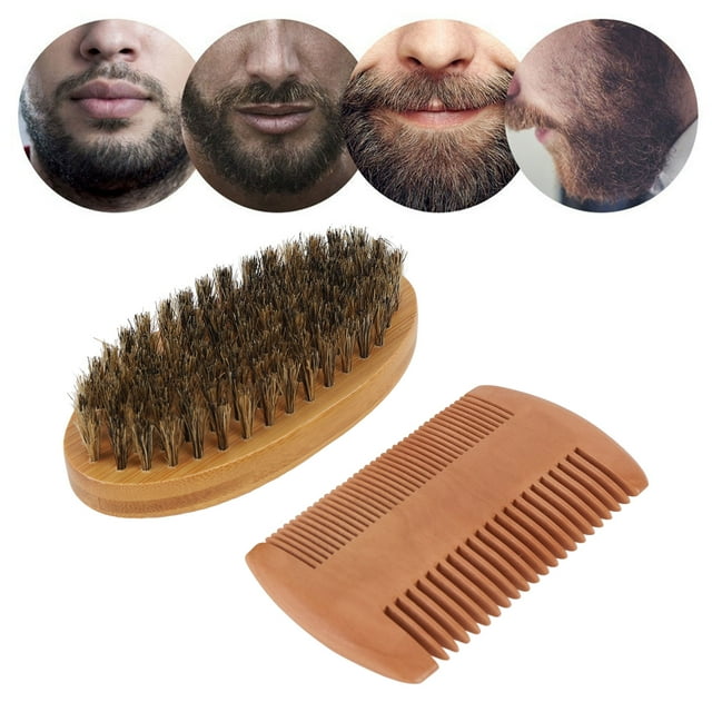 Kit De Cuidado De Barba, Kit De Mantenimiento De Barba Para Hombres Cómoda Bolsa De Almacenamiento De Lino De Algodón Tamaño De Viaje Tijeras Para Cepillo De Bigote Para Uso