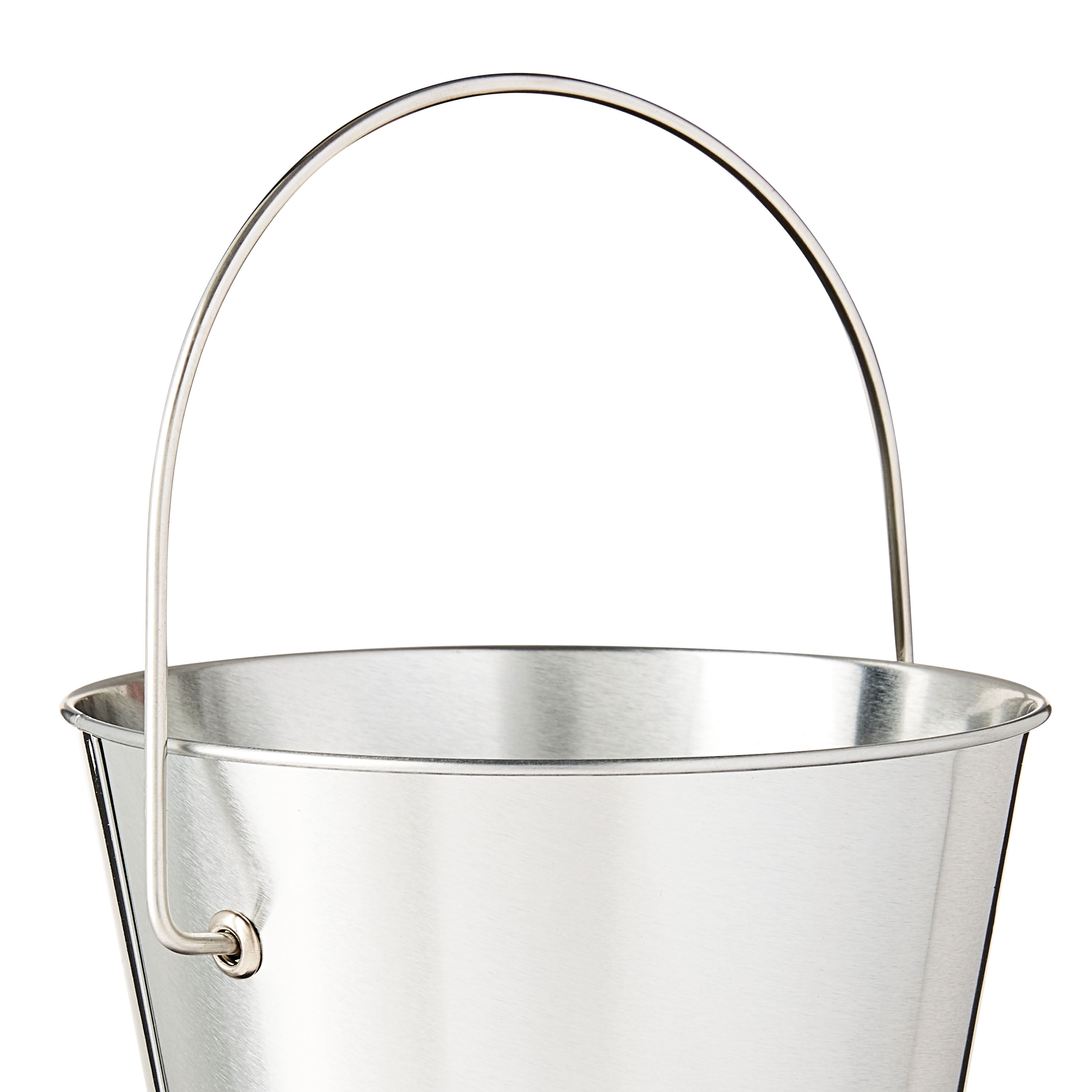 (6 pack) Silver Tin Pail with Handle, 4.6", by Way To Celebrate Party Favors
