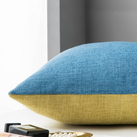 

Mustard Yellow Pillow Covers Rustic Linen Decorative Square Throw Pillow Covers 18x18 Inch for Sofa Couch Decoration(Size Color)