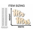 thumbnail image 2 of Mr. & Mrs. Sign Unfinished Wood Cutout Home Decor DIY Wedding 20" / 1/4", 2 of 3