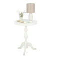 thumbnail image 5 of Lavish Home Pedestal Side Table - Round End Table with Vintage Look (White), 5 of 8