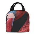 thumbnail image 1 of Easygdp Closeup Red Flamingo Portrait Bolsa Térmica Premium - Tela Oxford Impermeable, Gran Capacidad, Bolsillo Frontal, Unisex para Trabajo, Escuela, Actividades al Aire Libre y Picnics, 1 of 8