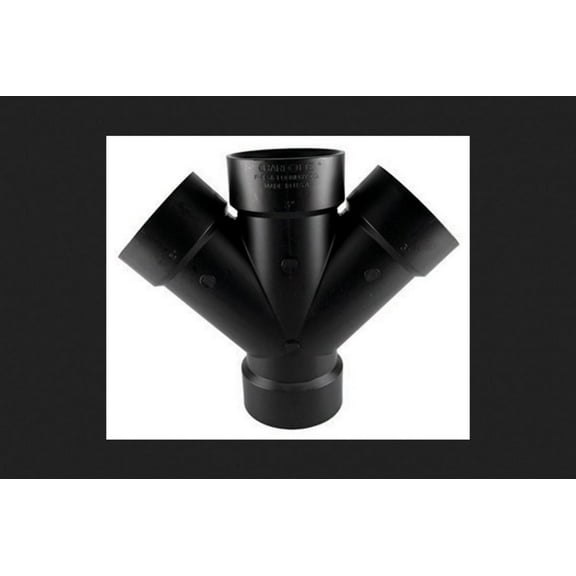 Charlotte Pipe Schedule 40 2 in. Hub x 2 in. Dia. Hub ABS Double Wye