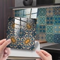 thumbnail image 1 of Wall Decor 10pc Peel And Stick Ceramic Tile Paste 3D Lattice Crystal Ceramic Tile Paste DIY Waterproof Self Adhesive Wall Sticker, 1 of 4