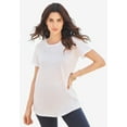 thumbnail image 4 of Roaman's Women's Plus Size Cotton Ultimate Crewneck Tee, 4 of 6