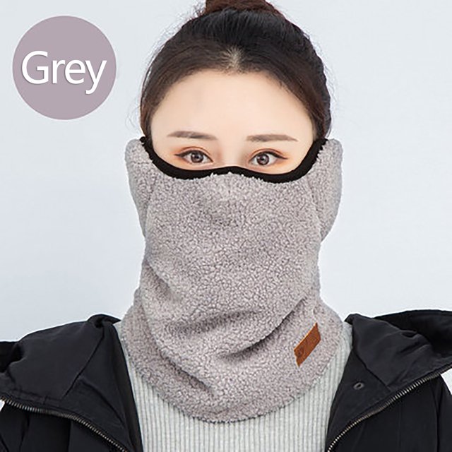FcBaudy Winter Warm Neck, Ski Mask, Cold And Wind Protection, Bike, Ear Protection, Wind Protection, Velvet And Thick Three-in-one Plush scarf