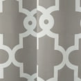 thumbnail image 5 of TOWN & COUNTRY EVERYDAY Ironwork Geo Trellis Sateen Indoor Curtains, Room Darkening Blackout, Grommet Top, Energy Efficient, 2-Pack Set, 52"x63", Silver, 5 of 10