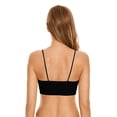 thumbnail image 5 of Women's Workout Seamless Sports Bras 1 Piece V Neck Padded Sprot Bra For Cami Bando Bra Sleeping Bra With Elastic Straps Padded Bralettes For Girls, 5 of 6