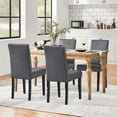 thumbnail image 3 of XgoodX Dining Chairs Set of 4 PU Leather Upholstered Parsons Dining Chairs with Solid Wood Legs for Kitchen/Living Room/Restaurant, Modern Style, Gray, 3 of 11