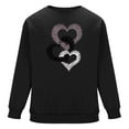 thumbnail image 4 of Amzcrzy Sudadera Para Hombre, Con Estampado De Corazones, Informal, De Manga Larga Y Cuello Redondo, Con Capucha, Color Negro, Talla 2Xl, 4 of 6
