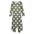 thumbnail image 4 of SMihono Deals Birthday Dresses for Women Drop Shoulder Dresses for Women Elegant Polka Dot Print Dresses Formal Dress Cocktail Dresses Wedding Guest Green 4, 4 of 5