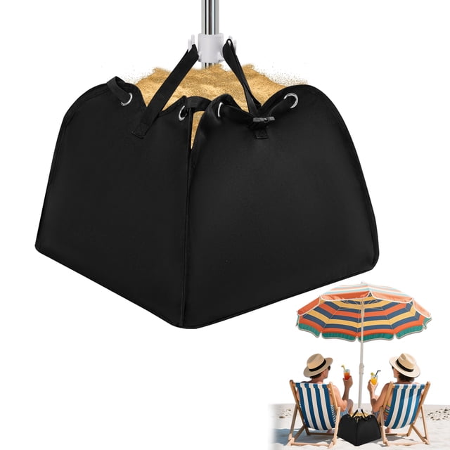 Bolsa de peso con base para sombrilla de playa GOCOHHI 600D Oxford, portátil