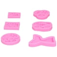 thumbnail image 4 of 6 piezas de moldes de silicona con forma de concha marina, moldes para fondant, chocolate, herramientas de decoración, color rosa, 4 of 15