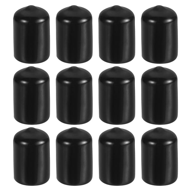 Tapas de goma redondas Uxcell, cubiertas de tornillo de goma flexibles para tubo de metal de 1/2" 12Pcs