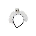 thumbnail image 2 of Halloween Headwear Accessory, Black Party Decorations Gothic White Death Rose Skull Headband, Spooky Halloween Decorations Dark Vampire Piece, Day of The Dead Decor Stage Show, 2 of 4