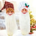 thumbnail image 3 of Manunclaims Wine Bottle Cover with Hat Glasses Anti-fade Christmas Style Bearded Santa Claus Wine Bottle Hat Bar Decoration, 3 of 8