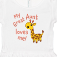 thumbnail image 4 of Inktastic My Great Aunt Loves me- cute giraffe Girls Toddler Dress, 4 of 5