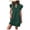 Army Green, variant on Horkkom Sundresses for Women V Neck Short Sleeve Loose Mini Dresses Summer Casual Holiday Beach Dresses L