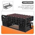 thumbnail image 3 of ELAYARD 1Set Mining Rig Frame Open Air Computer Case Black Steel with Cooling Fan Installation Support, 3 of 8