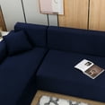 thumbnail image 2 of CJC Stretch Sofa Covers, Thick Velvet Sofa Couch Slipcovers, 2 Pieces L-Shaped Sectional Sofa Covers for 3 + 3 Seaters, Softness Corner Couch Cover, 9 Colors, 2 of 9