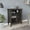 Brown, variant on Light Gray Bar Cabinet with Wine Rack and Open Shelf for Small Spaces, 32.5W x 17.7H Particle Board Server