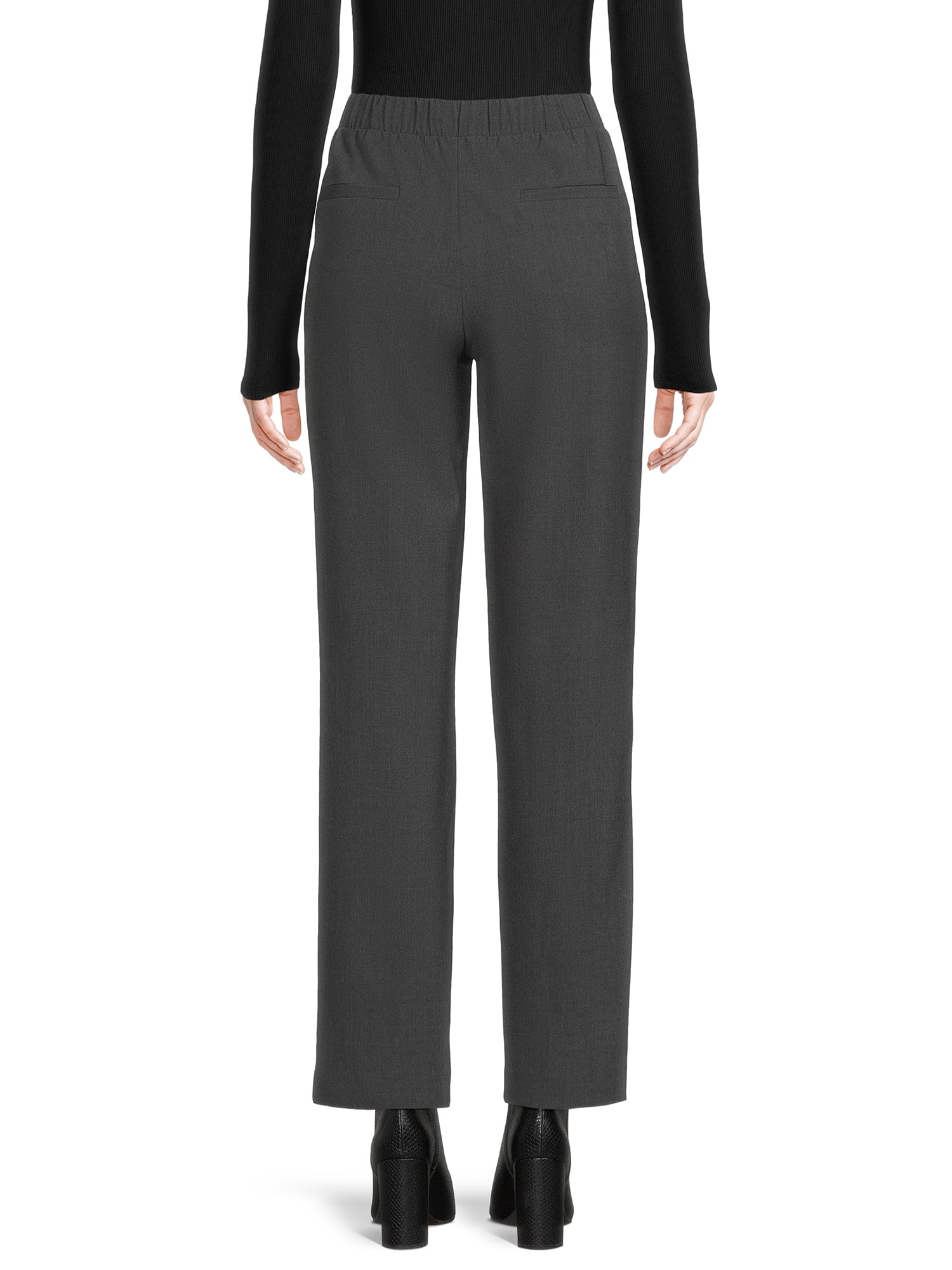 Time and Tru Women's Pull On Pants With Pockets, 31" and 29" Inseams, Sizes S-2XL
