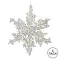 thumbnail image 2 of Vickerman M188000 5 in. Clear Snowflake Silver Glitter  6 per Bag, 2 of 3