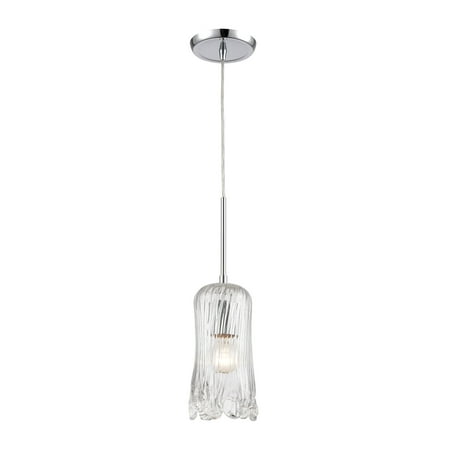

Elk Home Hand Formed Glass 5 Wide 1-Light Mini Pendant - Polished Chrome