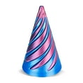 thumbnail image 2 of HBASD Impossible Pyramid Passthrough Sculpture, New 3D Printed Spiral Cone Desk Toy, Mini Vortex Thread Illusion (Purple Blue), 2 of 5