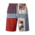 thumbnail image 4 of Havenx 250th Years Of American Freedom Shorts for Men Drawstring American Flag Design Short with Pockets Elastic Waist Short Pant Freedom We the People Classic Summer Wear,Vermilion 3XL, 4 of 4