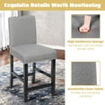 thumbnail image 3 of Spaco 25 Inch Kitchen Chairs with Rubber Wood Legs-Gray, Bar Height Stools, Counter Height Bar Stools for Kitchen, Dining Room, 3 of 12