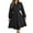 womens dresses, variant on Womens Retro Style Long Sleeve Lapel Dress With Button Tie Waist, Soft Lightweight Fabric For Comfort, Casual Elegant Fashionable Design For Daily Party Beach Vacation Xl Black