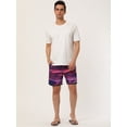 thumbnail image 3 of INSPIRE CHIC Shorts de ba?o con estampado de color en contraste de cintucon cordón de verano pahombre Púrpu34, 3 of 6