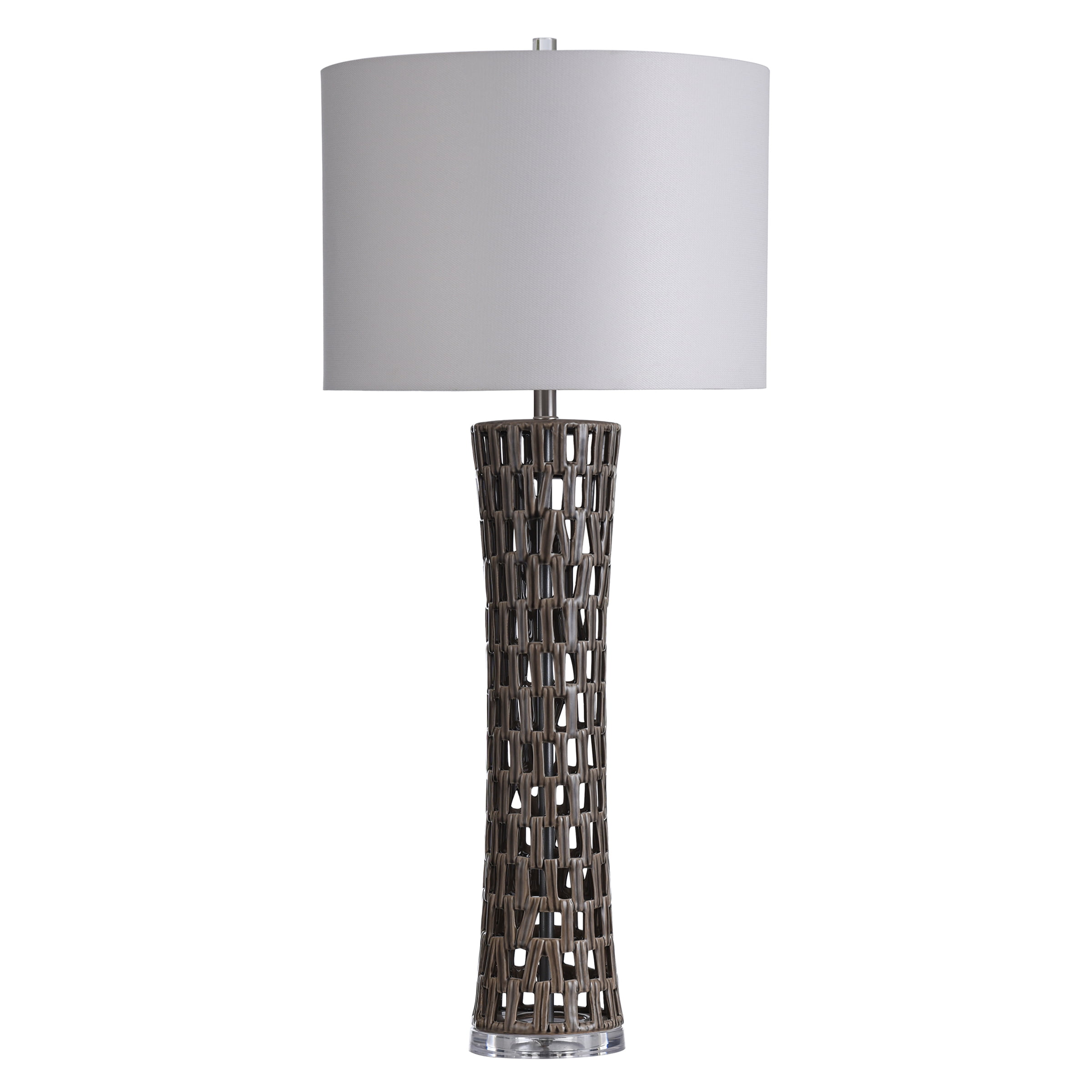 Ceramic Column Table Lamp, Acrylic Column Table Lamp Usb C