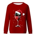 thumbnail image 3 of WXLWZYWL Christmas Shirts for Women 2024 Raglan Sleeve Funny Xmas Tree Print Cute Santa Graphic Sweatshirts Loose Fit Pullover, 3 of 3