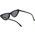 thumbnail image 4 of Women's Small Thick Cat Eye Sunglasses Neutral Colored Flat Lens 51mm (Black / Smoke), 4 of 4