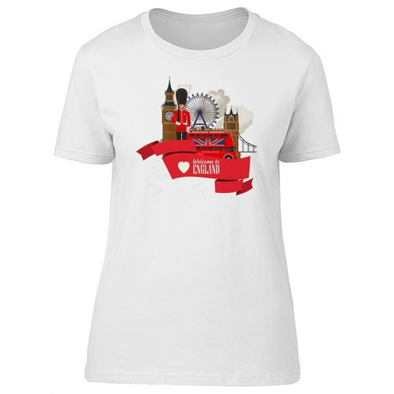 Welcome To England Travel Lover T-Shirt Women -Image by Shutterstock, Female x-Large