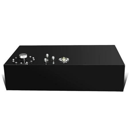 Gas Tank Trim - For 17 -Gallon / 64 -Liter Top -Feed Aluminum Fuel Cell Gas Tank w / Level Sender & Cap (Black)