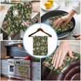 thumbnail image 3 of Green Christmas Kitchen Towels Set of 4, Water Absorbent Dish Towel, Elk Xmas Tree Wreath Balls Bell Decorative Hand Towels - Quick Drying Cloth for Cooking Baking, 18x28 Inch, 3 of 8