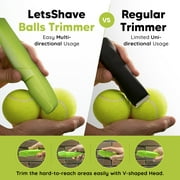 LetsShave Mens Pubic Hair Trimmer | Balls Shaver | V-Shaped Head | Ultra Thin Rounded Blade | Body Hair Trimmer and Shaver | with Attachments | Waterproof | Anti Snagging