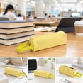 thumbnail image 6 of Lksixu Aesthetic Pencil Case, Large Capacity Solid Color Pencil Pouch with Zipper and Handle, Simple Stationery Organizer Lightweight & Spacious Pencil Bag, Portable Travel Cosmetic Makeup Bag, 6 of 7