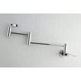 thumbnail image 2 of Kingston Brass KS8101DFL NuWave Wall Mount Pot Filler Faucet, Polished Chrome, 2 of 8
